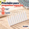Set de diez cepillos tipo aguja con soporte organizador.