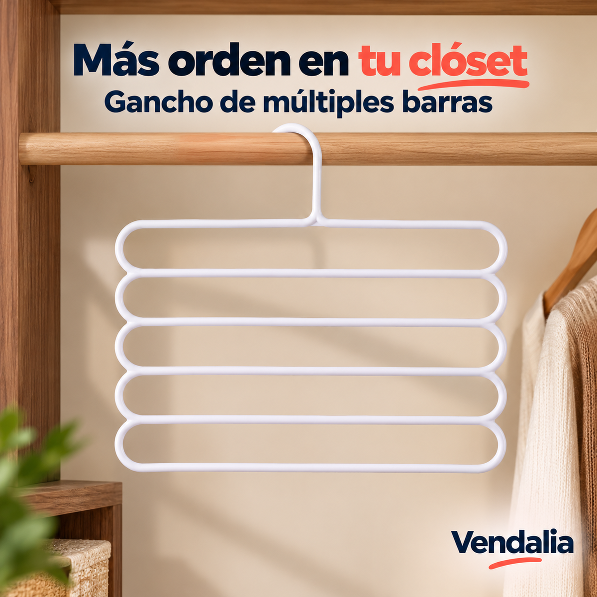 Gancho Organizador Multiusos para Ropa · Portada Vendalia · SKU 53321