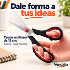 Tijeras de19cm negroconrojo, portada — Vendalia
