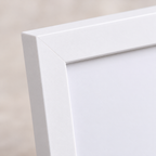 Portarretrato blanco para foto de 4 × 6 pulgadas — detalle