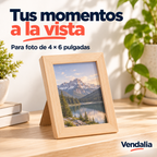 Portarretrato de acabado madera para foto de 4 × 6 pulgadas — portada Vendalia