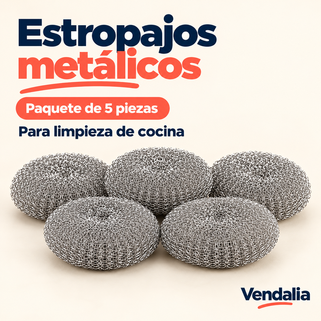 Estropajos metálicos · presentación Vendalia · SKU 53412