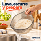 Colador transparente para arroz y verduras · portada Vendalia