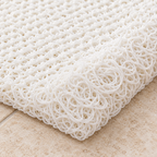 Tapete blanco de bucles entrelazados — detalle del producto