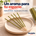 Incienso Aromático hierba de limón en Varillas (Paq 30) · Portada Vendalia · SKU 53453