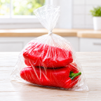 Rollo de308bolsas transparentes para alimentos30×40cm. Vista de detalle.