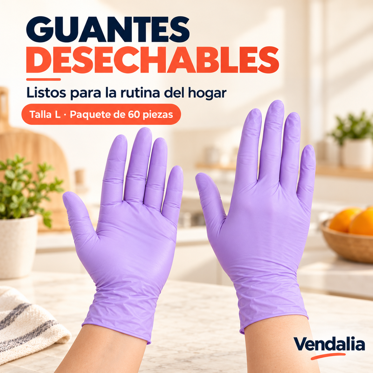 GUANTES DESECHABLES · presentación Vendalia · SKU 53542