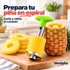 Cortador y descorazonador de piña verde. Portada Vendalia.