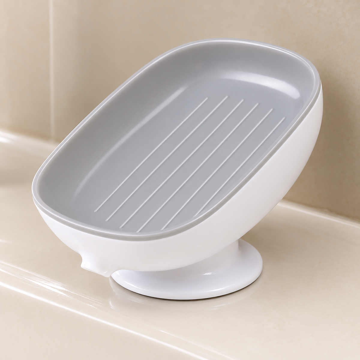 Jabonera con Drenaje y Succión para Baño · Detalle · SKU 53584
