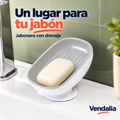 Jabonera con Drenaje y Succión para Baño · Portada Vendalia · SKU 53584