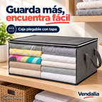 Caja gris plegable con ventana frontal — portada Vendalia