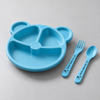 Plato Infantil con Cuchara y Tenedor — vista de detalle.