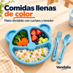 Plato Infantil con Cuchara y Tenedor — portada Vendalia.
