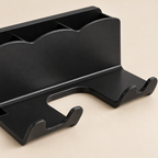 Organizador negro de plástico ABS para secadora — detalle del producto