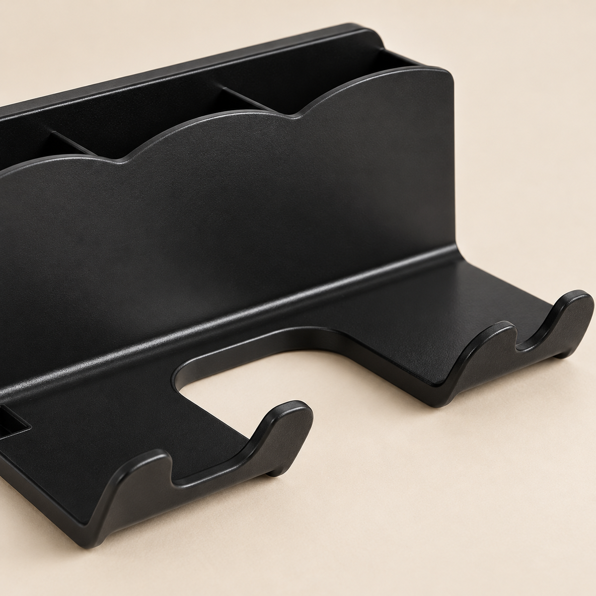 Organizador negro de plástico ABS para secadora — detalle del producto