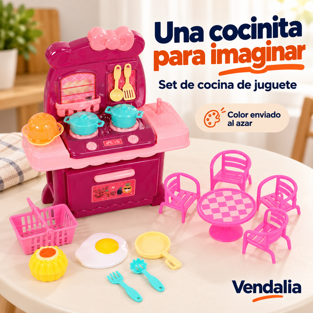 Portada Vendalia: Cocina infantil con accesorios. Ejemplo de surtido; envío al azar.