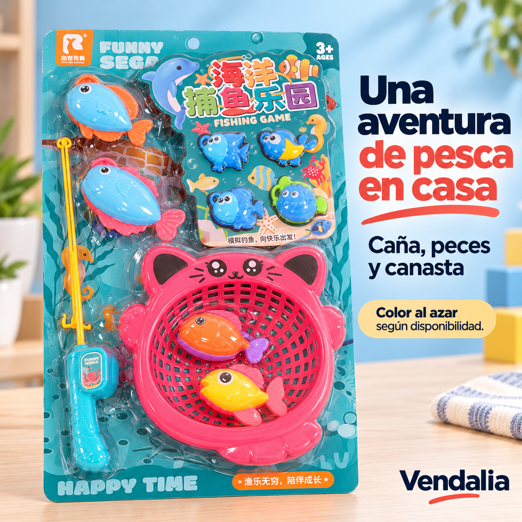 Vendalia — 53653 — presentación de juego de pesca; color al azar