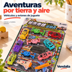 Set de vehículos y aviones; colores y modelos surtidos — Vendalia
