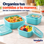 Set de 3 Contenedores Cuadrados — portada Vendalia.