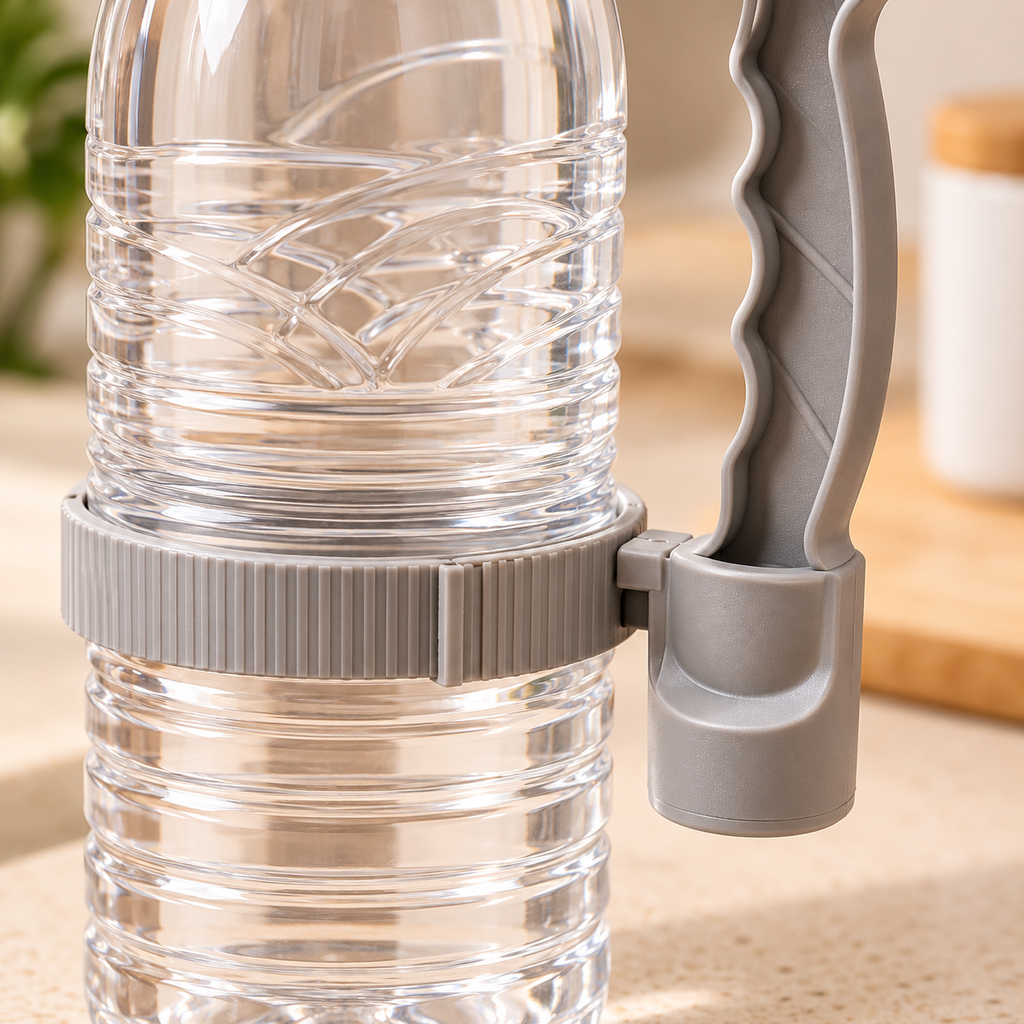 Un mejor agarre al servir — detalle. Asa ajustable para botellas · 1 pieza