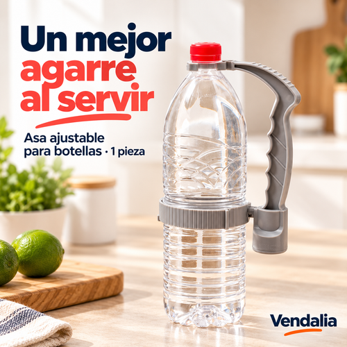Un mejor agarre al servir — Vendalia. Asa ajustable para botellas · 1 pieza