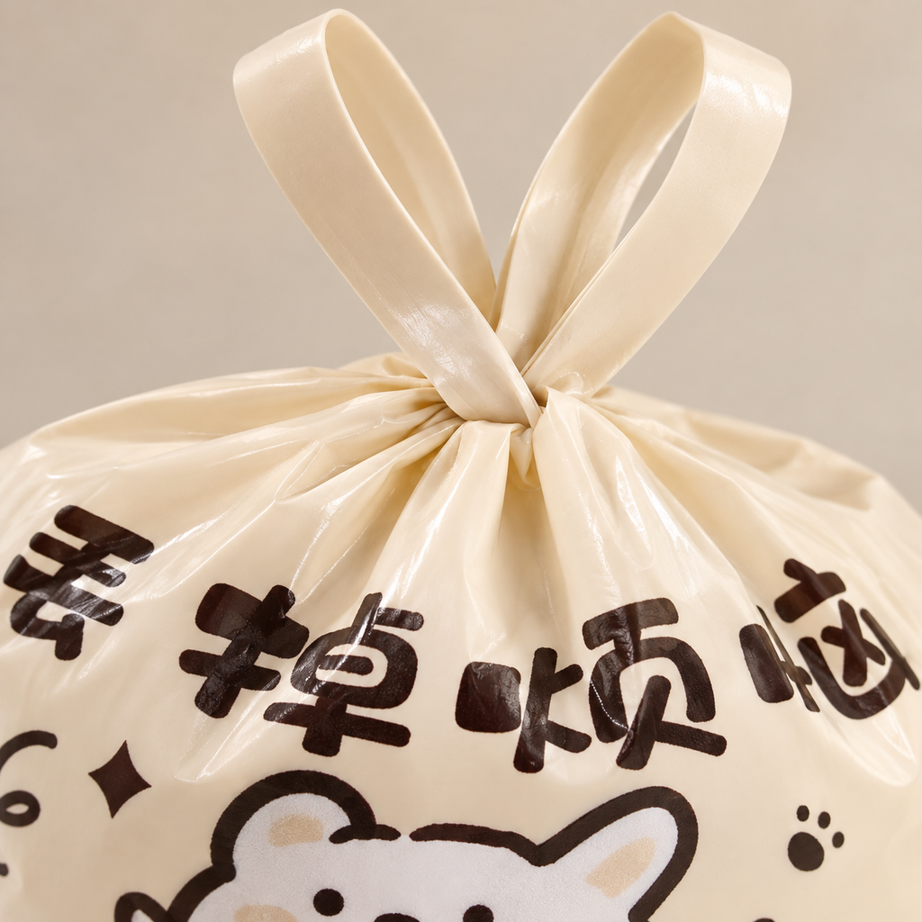 Rollo de bolsas con cordón — detalle