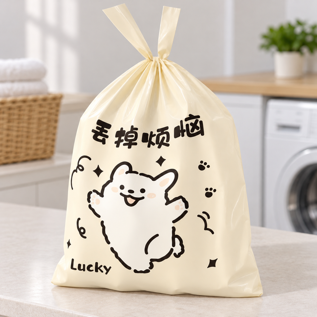 Bolsa con cordón — muestra de una bolsa del rollo