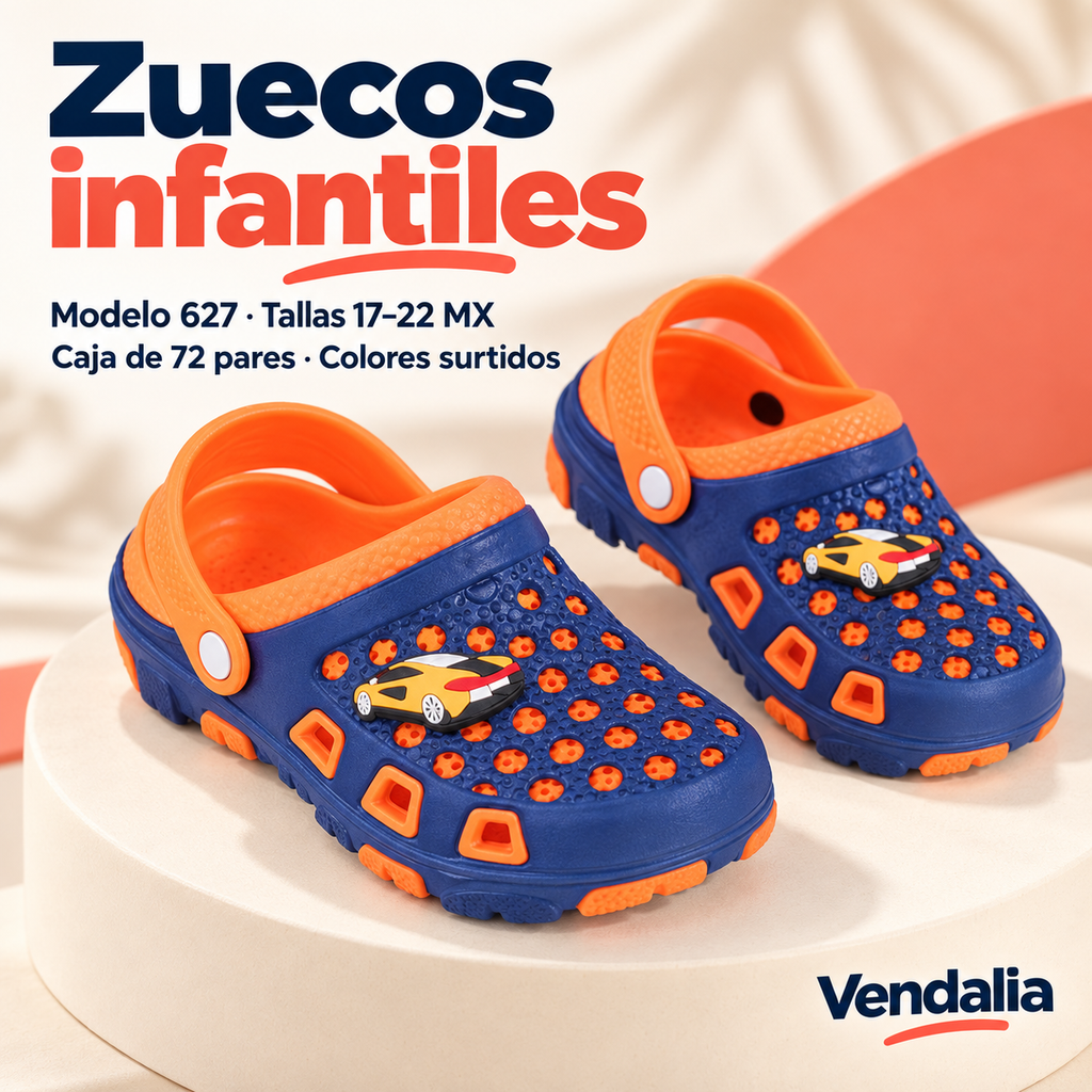 Zuecos infantiles · presentación Vendalia · SKU 53833
