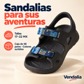 Sandalias para sus aventuras · presentación Vendalia · SKU 53855
