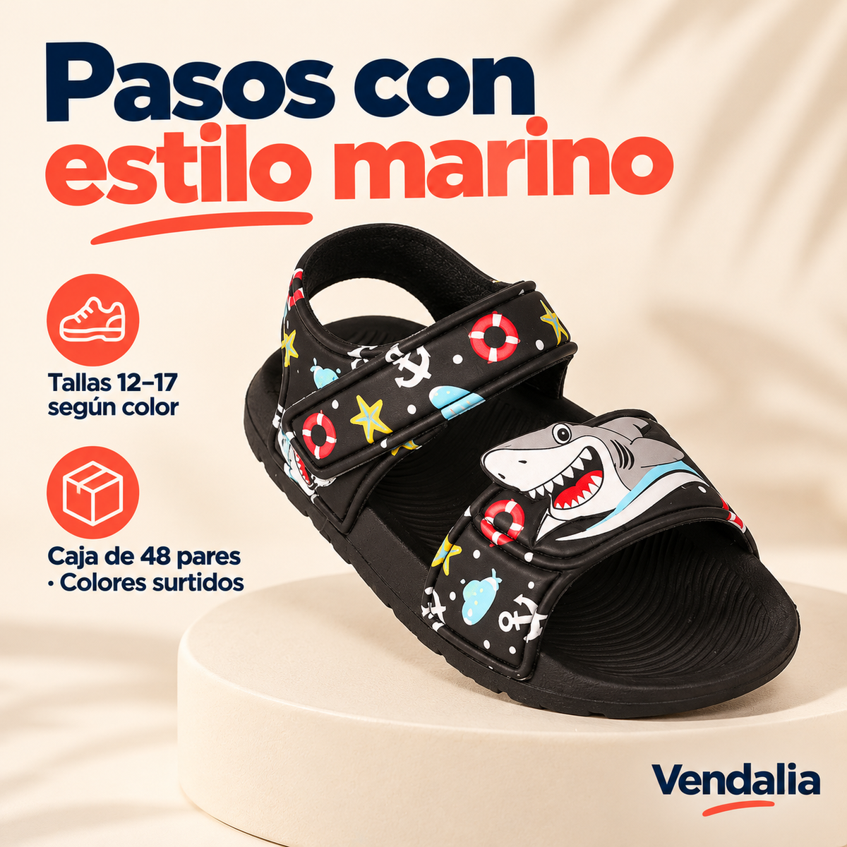 Pasos con estilo marino · presentación Vendalia · SKU 53860