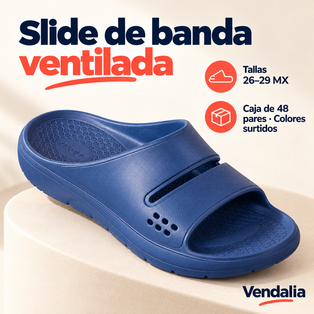 Slide de banda ventilada · presentación Vendalia · SKU 53874