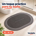 Tapete ovalado gris para baño — portada Vendalia