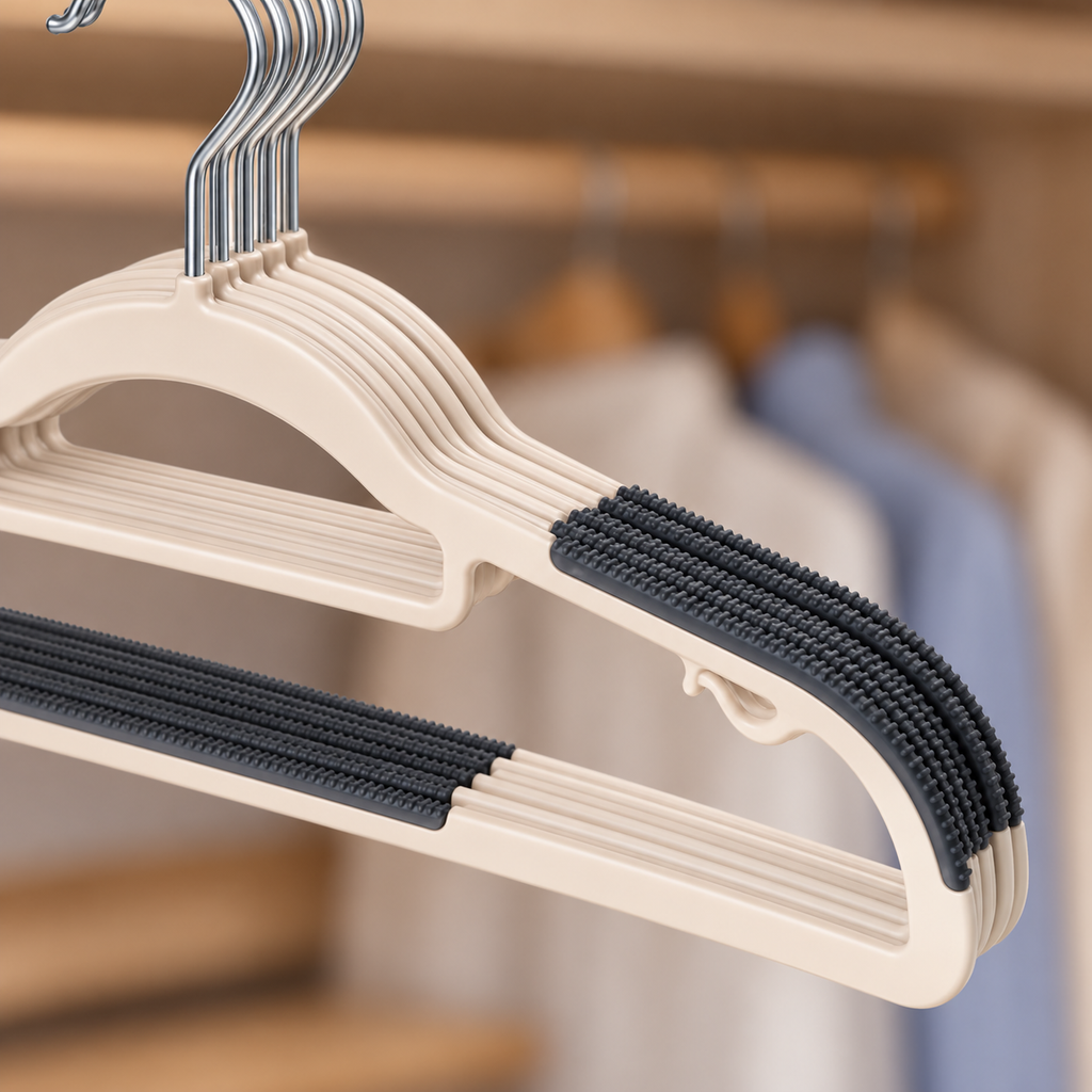 Ganchos Antideslizantes para Ropa · Paquete de 10 piezas · Detalle · SKU 53918