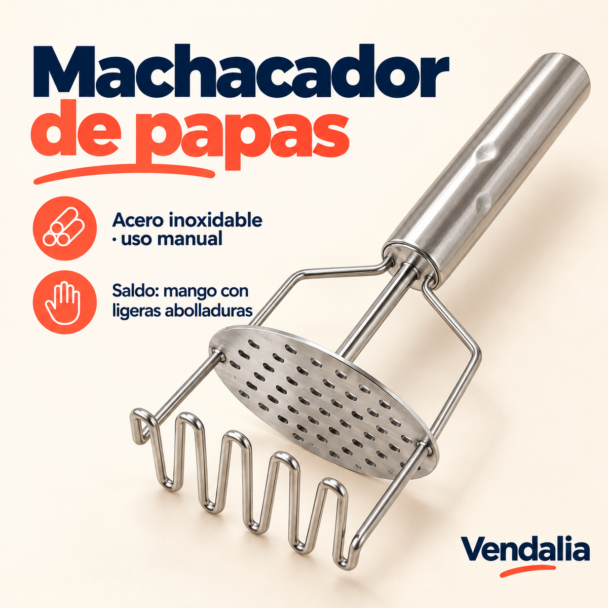 Machacador de papas · presentación Vendalia · SKU 53959