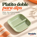 Platito doble para dips · presentación Vendalia · SKU 53999