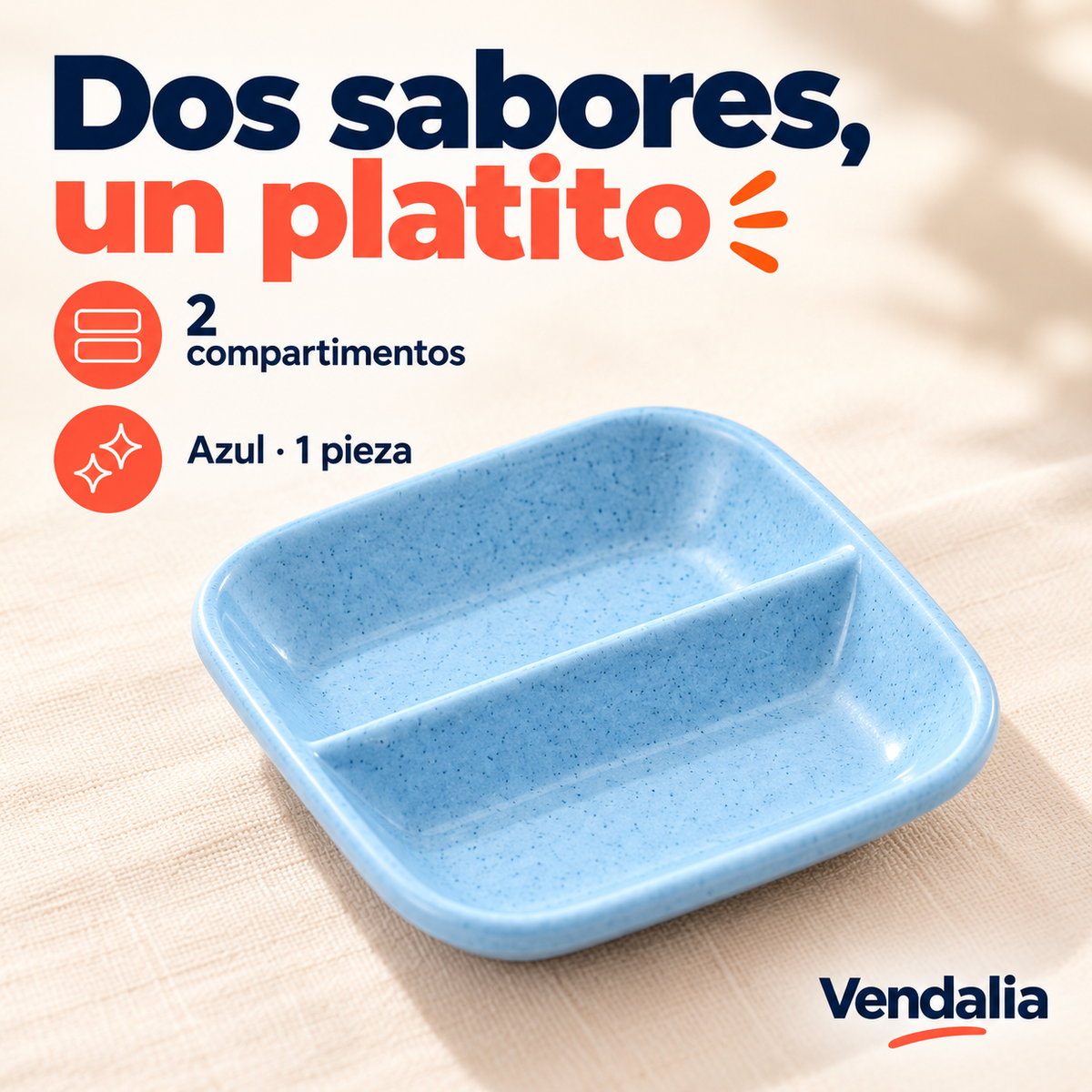 Dos sabores, un platito · presentación Vendalia · SKU 54001