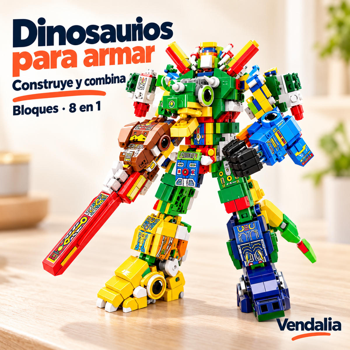 Dinosaurios para armar · presentación Vendalia · SKU 54034