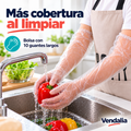 Guantes largos transparentes desechables. Portada Vendalia.