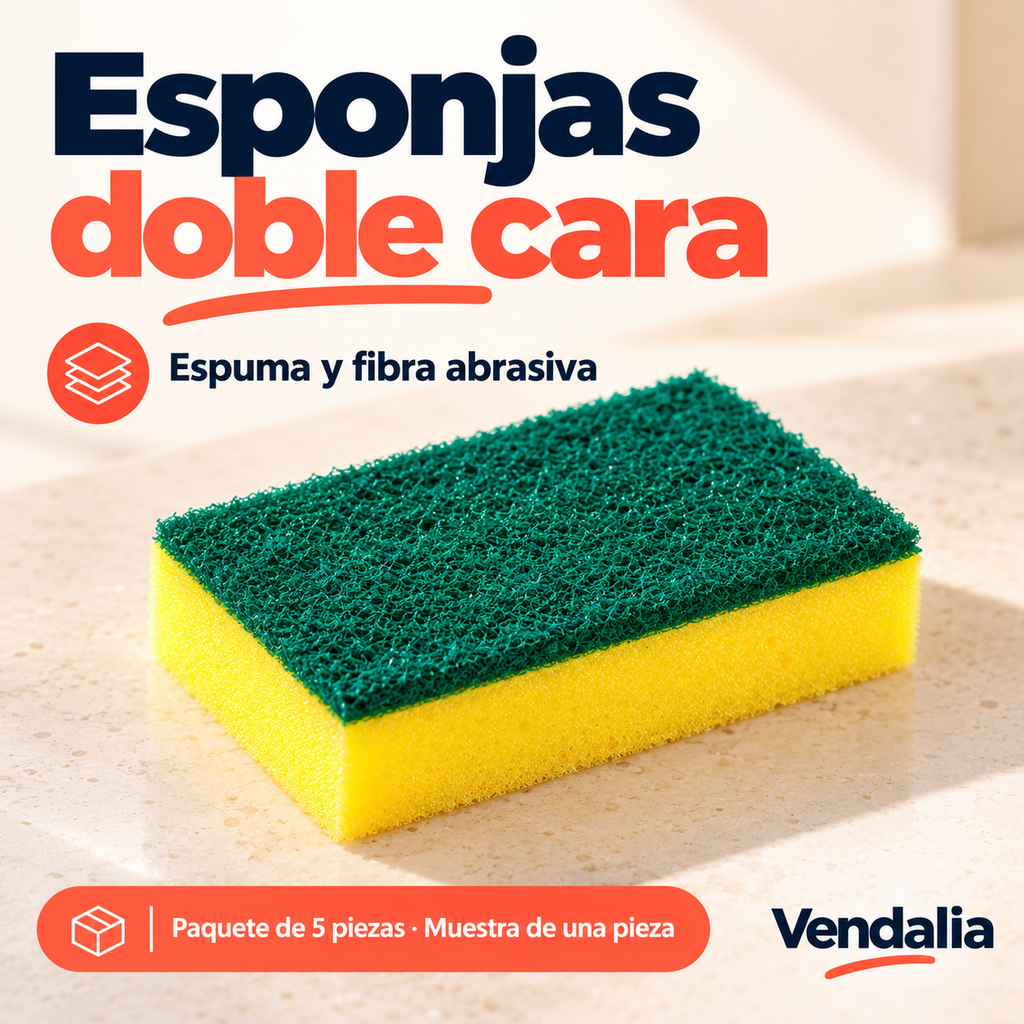 Esponjas doble cara · presentación Vendalia · SKU 54056