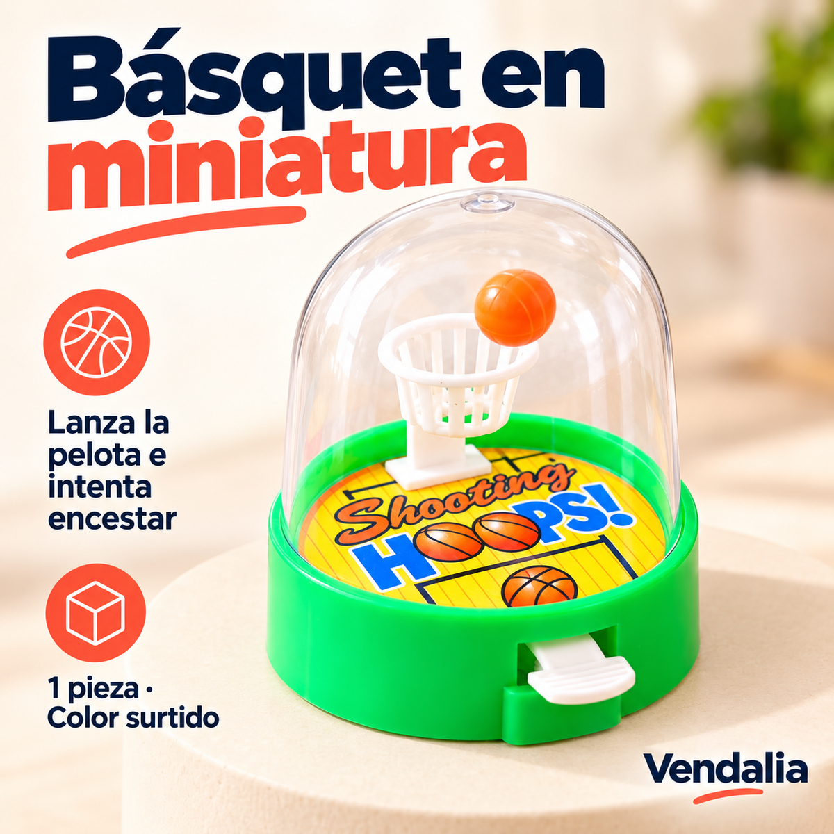 Básquet en miniatura · presentación Vendalia · SKU 54069