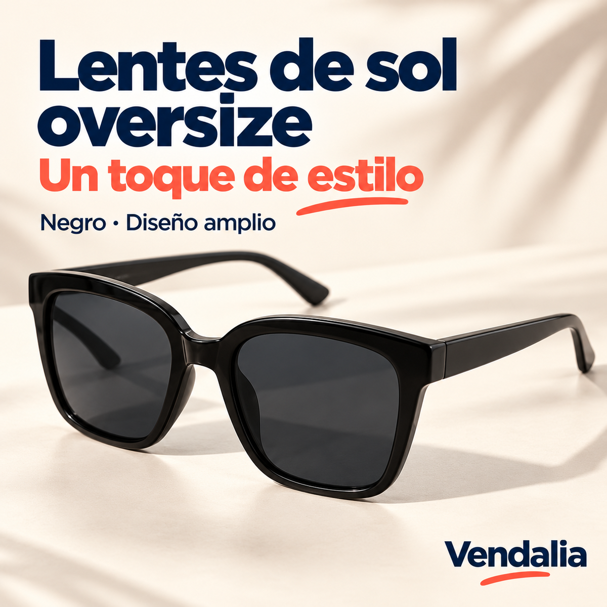 Lentes de sol oversize · presentación Vendalia · SKU 54116