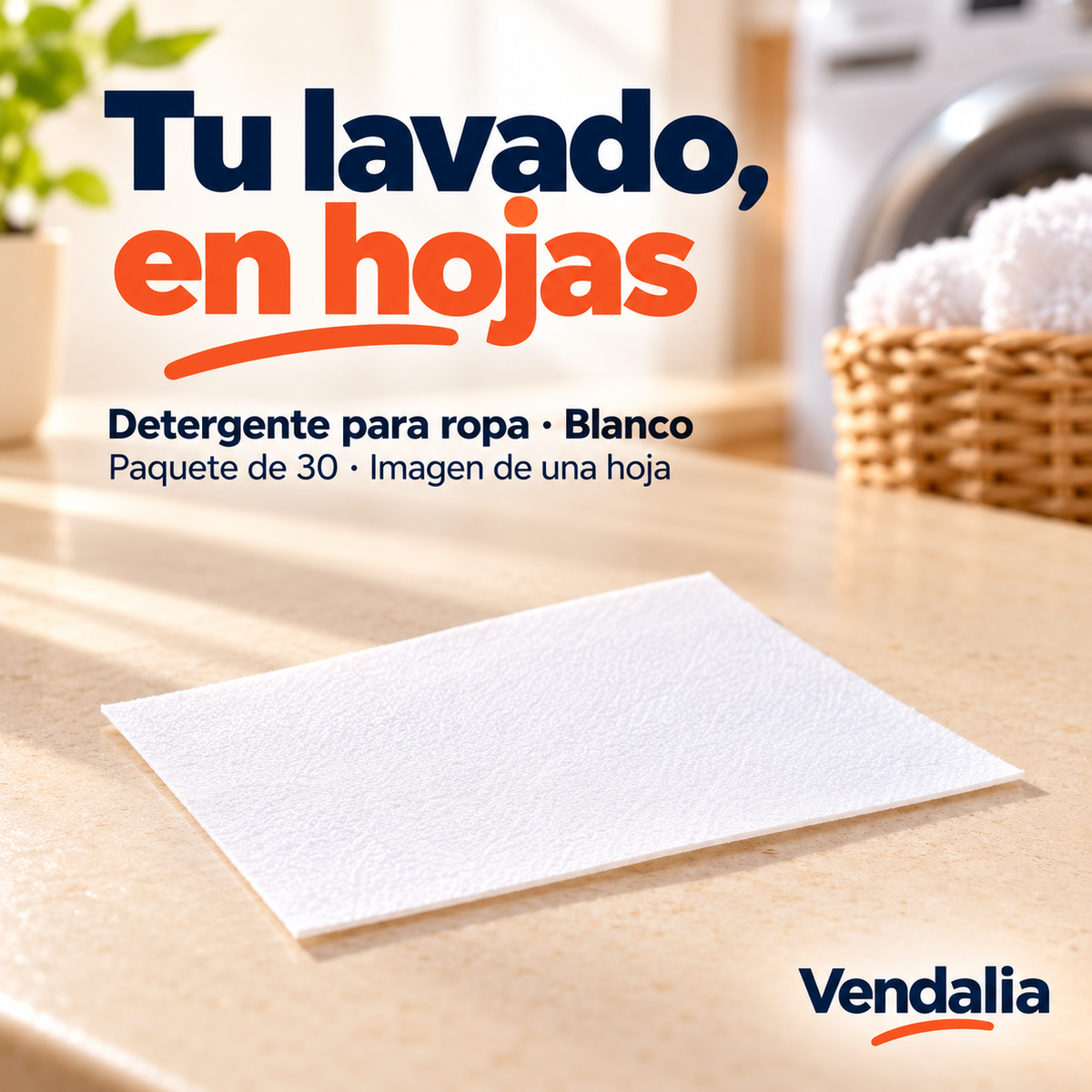 Tu lavado, en hojas · presentación Vendalia · SKU 54159