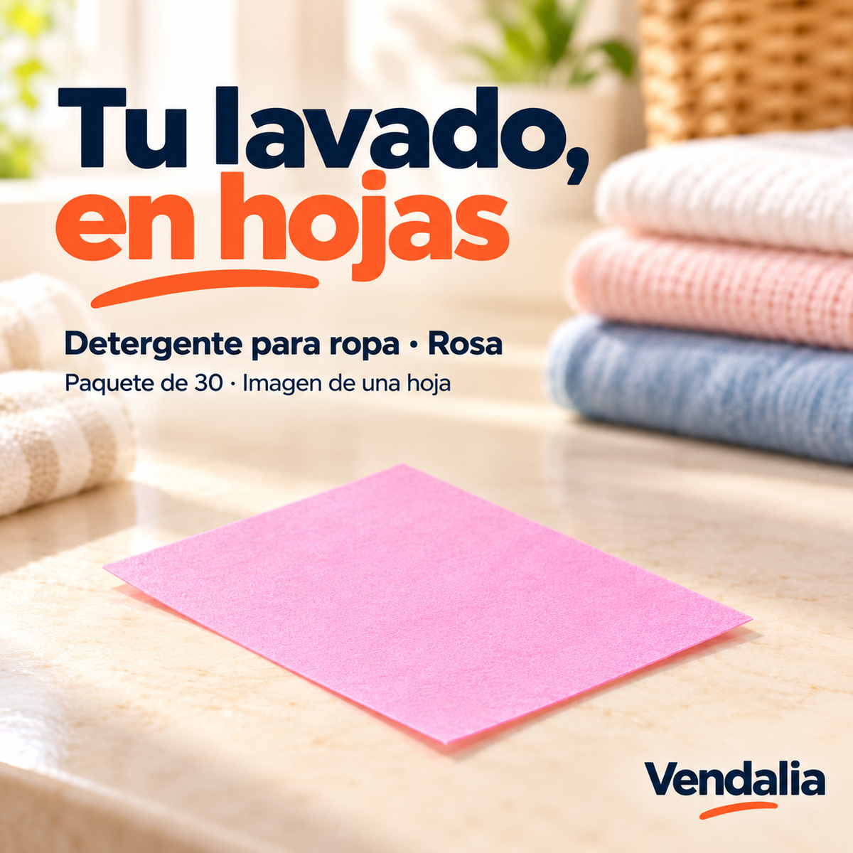 Tu lavado, en hojas · presentación Vendalia · SKU 54160