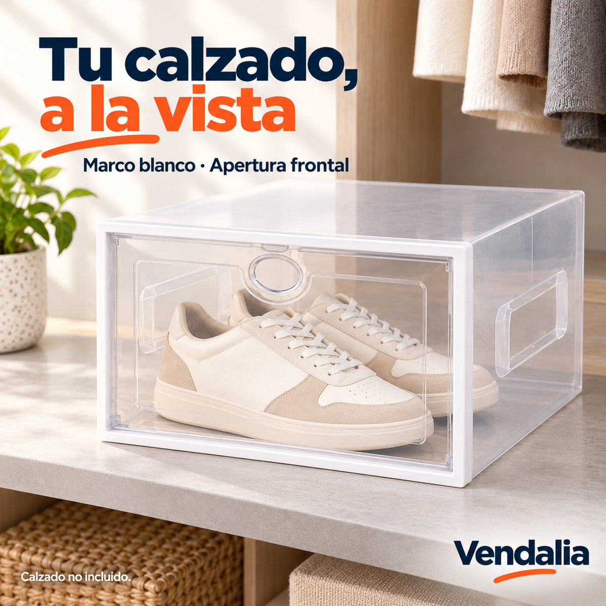 Caja para calzado con marco blanco — Vendalia