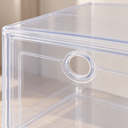 Caja para calzado con marco transparente — detalle