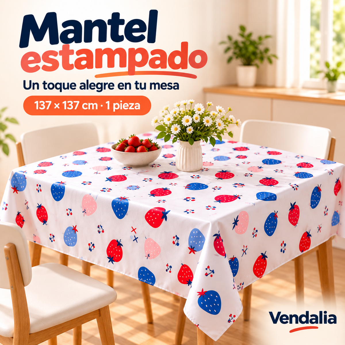 Mantel estampado · presentación Vendalia · SKU 54176