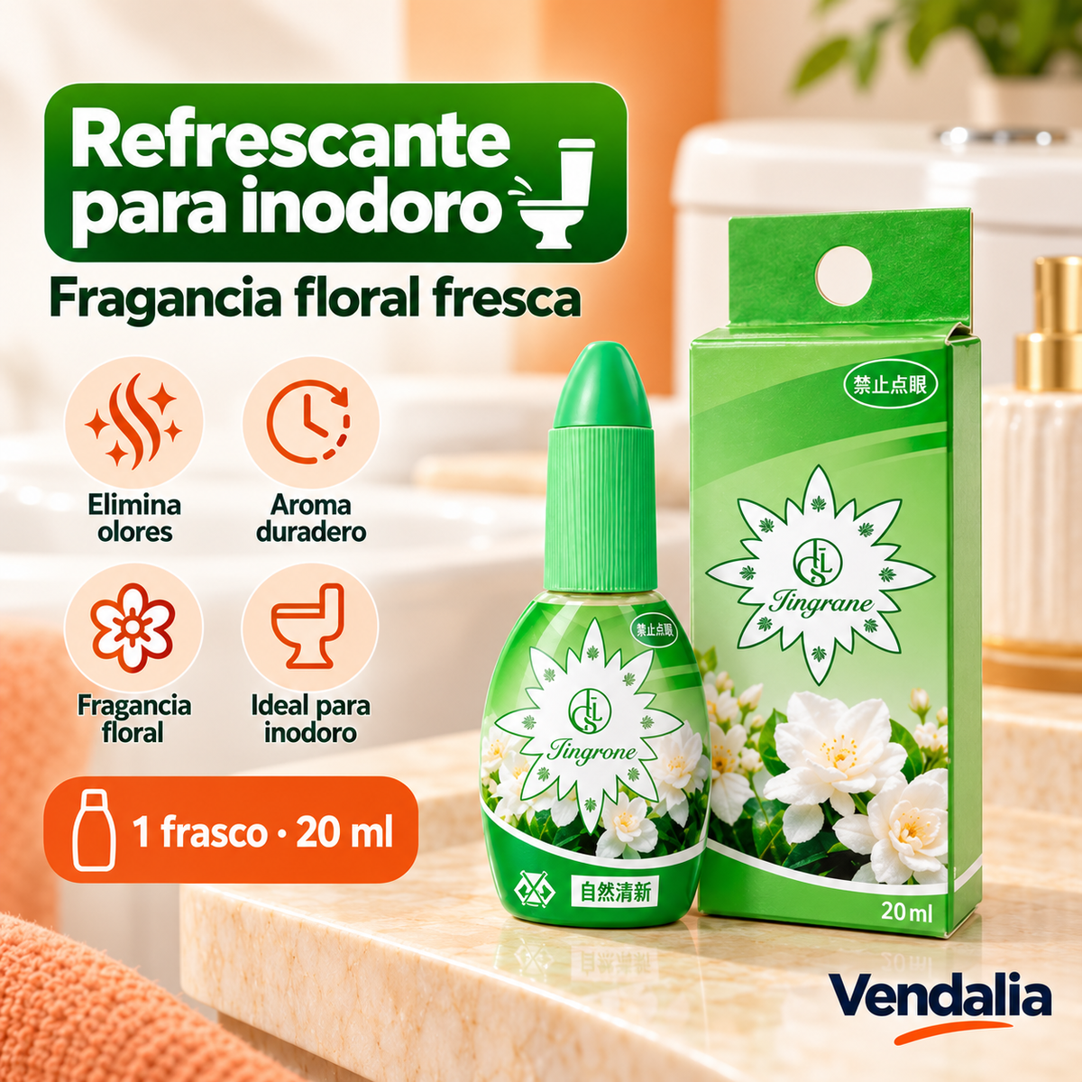 Refrescante para inodoro · presentación Vendalia · SKU 54178