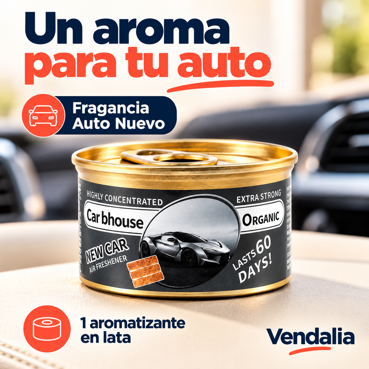 Un aroma para tu auto · presentación Vendalia · SKU 54180