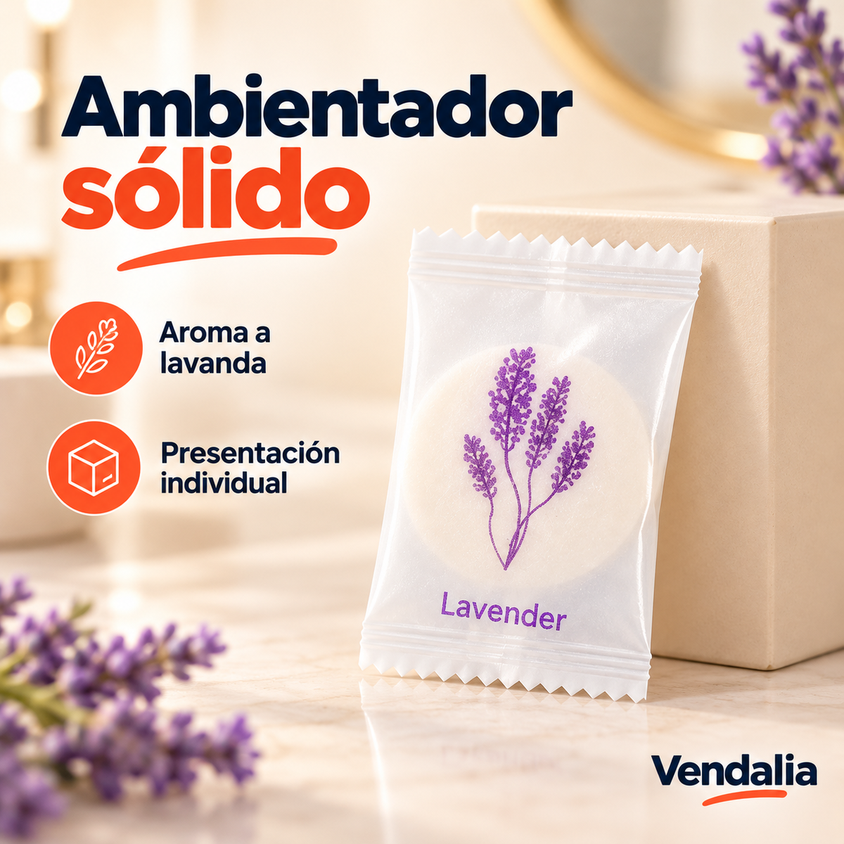 Ambientador sólido · presentación Vendalia · SKU 54185
