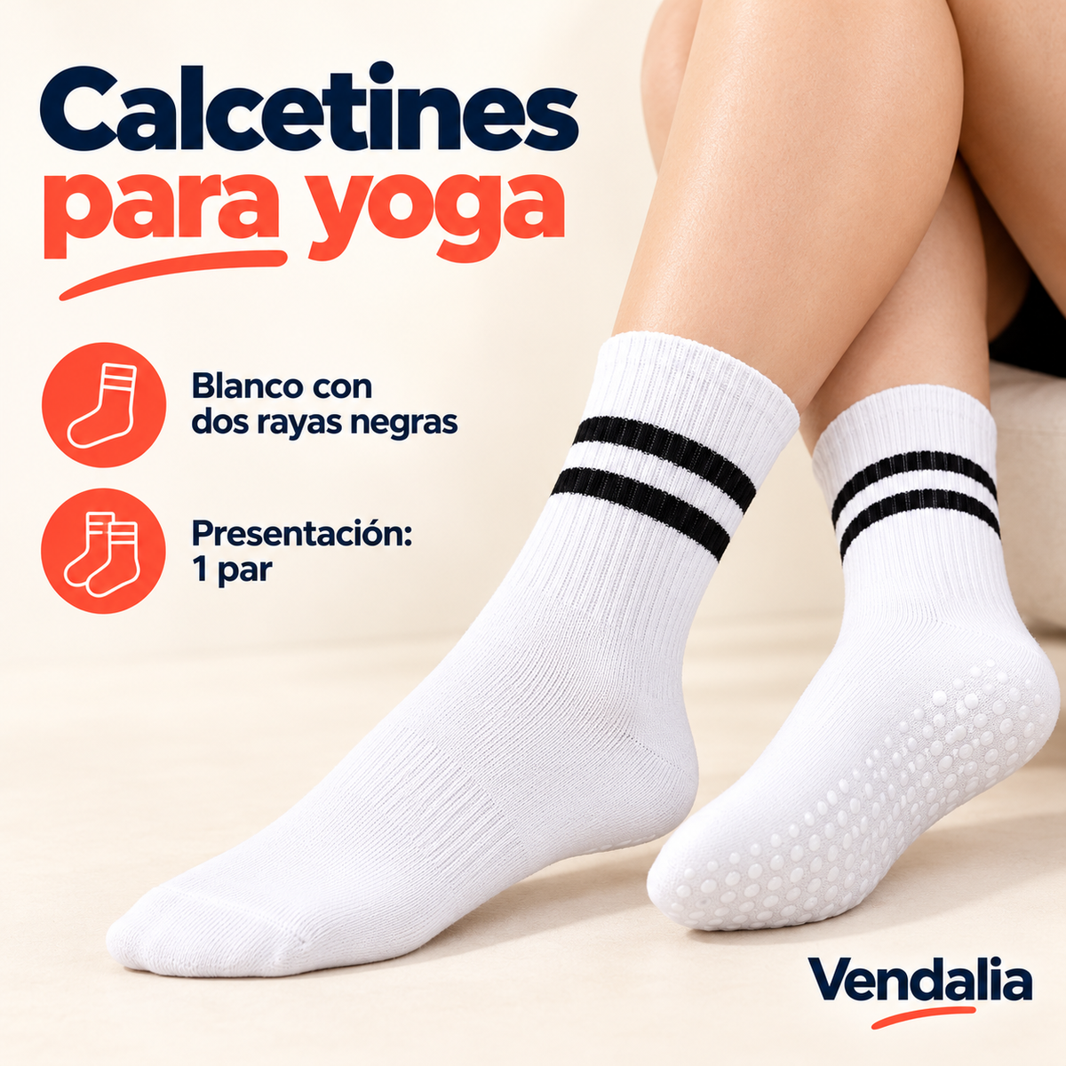 Calcetines para yoga · presentación Vendalia · SKU 54192